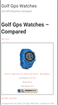 Mobile Screenshot of golfgpswatch.net
